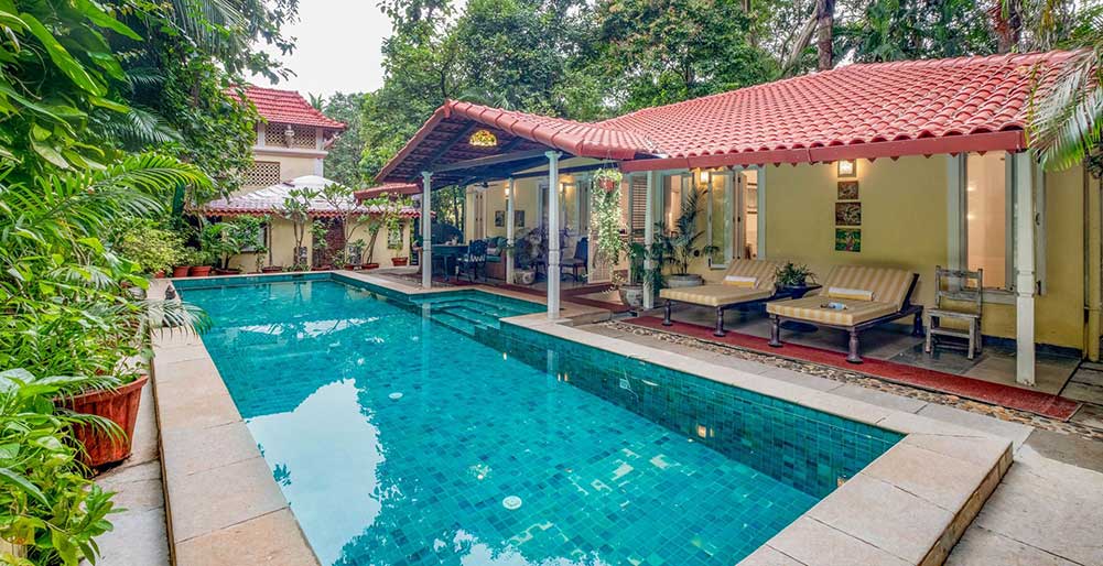 Ishanya - Villa and poolside view